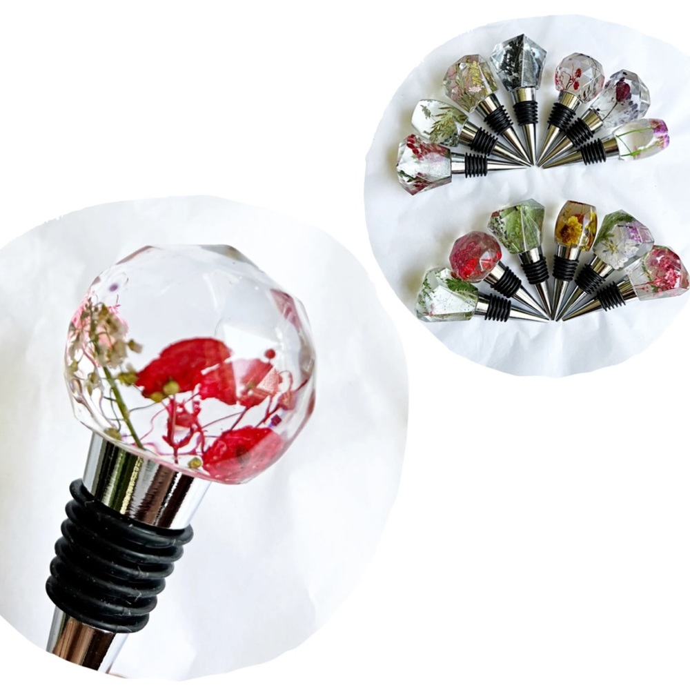 🌺Handmade | Resin Floral Wine Stopper | Unique